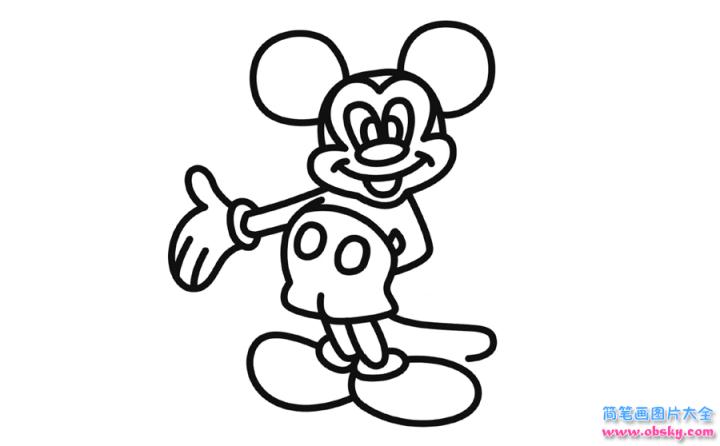 qq画图米老鼠的画法图片