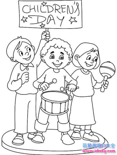 儿童合唱比赛简笔画图片