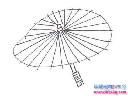 纸伞画画法图片