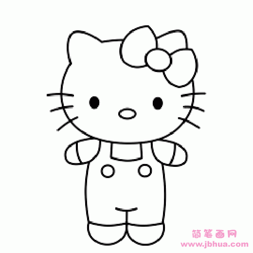 幼儿园kitty猫简笔画大全