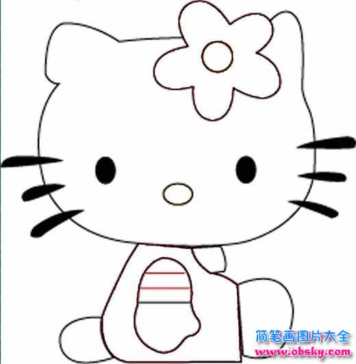 小學生hellokitty卡通人物簡筆畫圖片