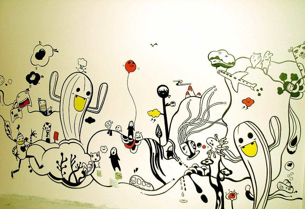 墙绘壁画手绘简笔画 墙绘壁画手绘简笔画大全
