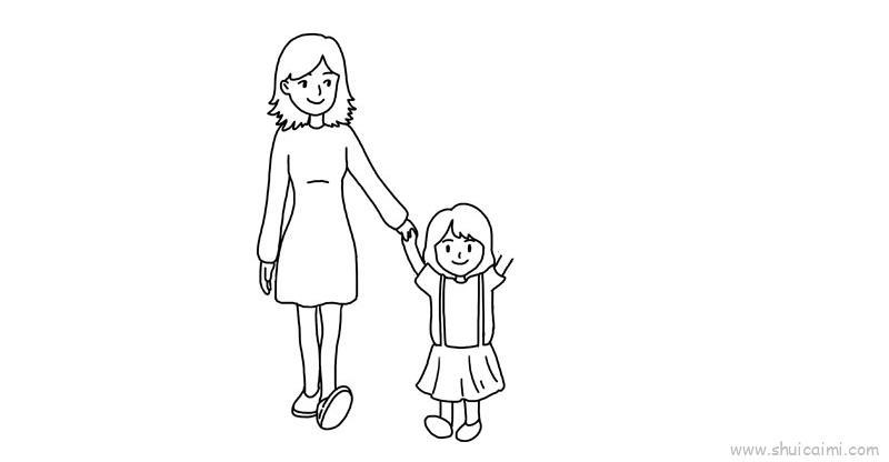 一家三口儿童画怎么画 一家三口简笔画画法