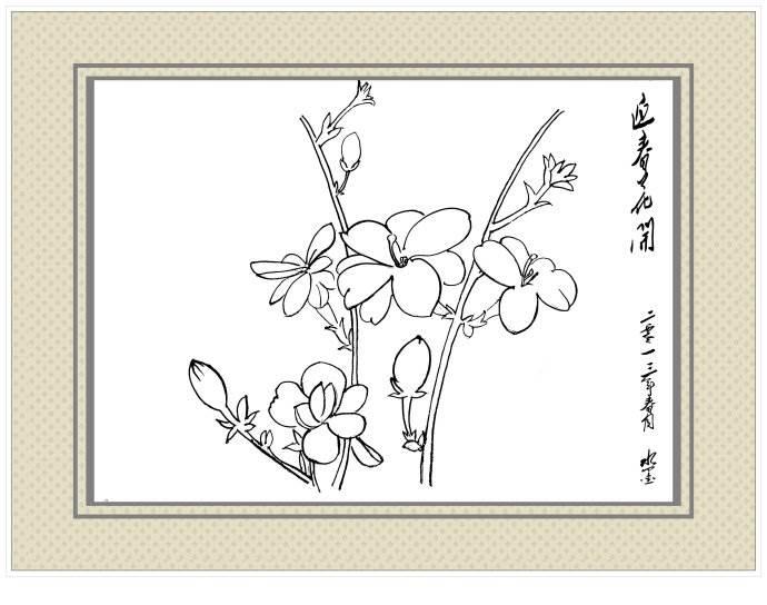 迎春花简笔画 迎春花简笔画简单又漂亮