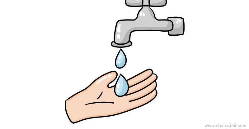 节约用水儿童画怎么画 节约用水简笔画图片