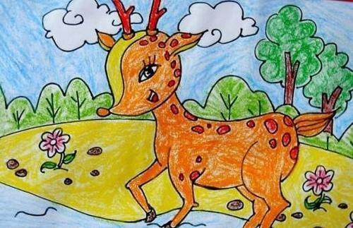 梅花鹿简笔画图片大全大图 梅花鹿简笔画图片大全大图