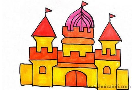 城堡的儿童简笔画