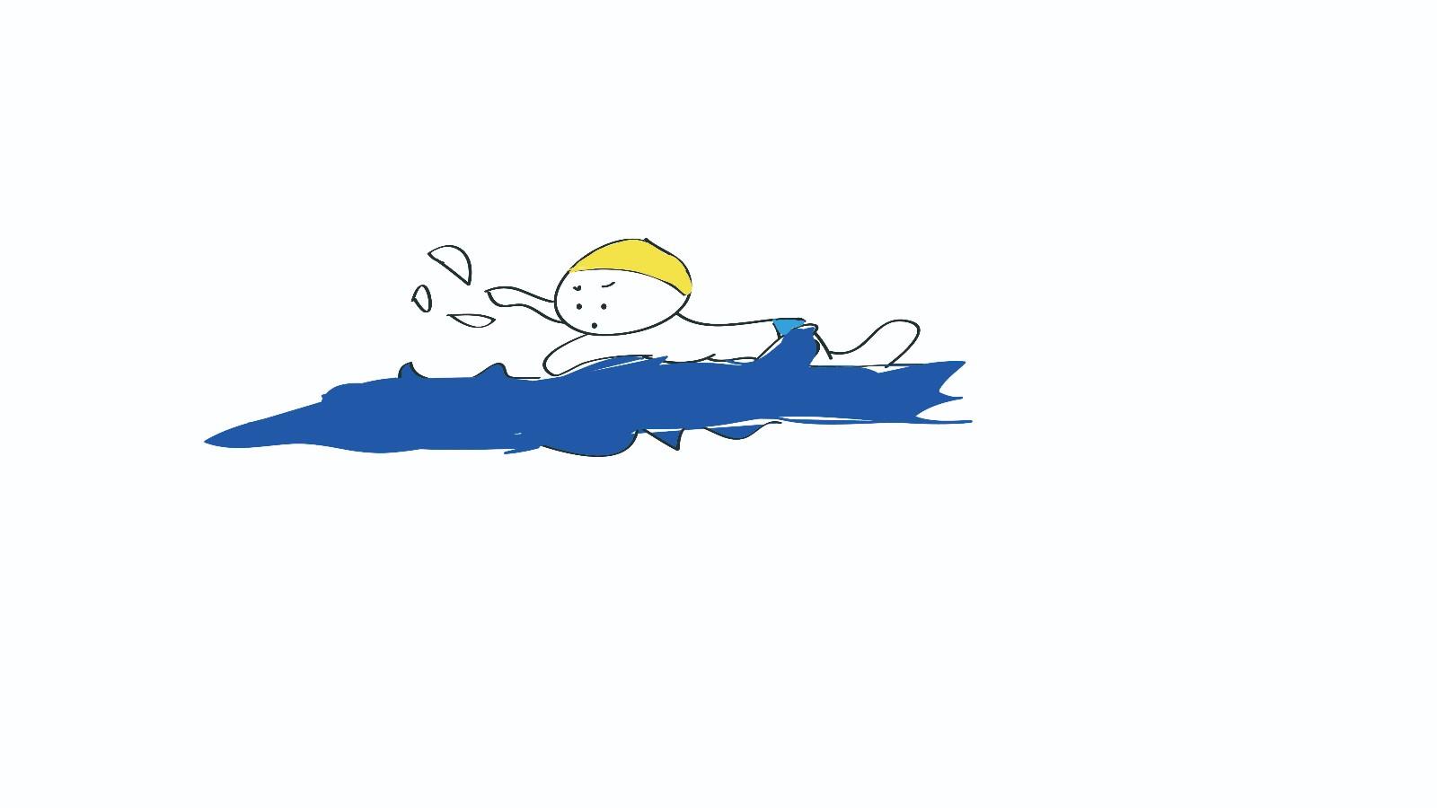 游泳姿势简笔画怎么画 游泳姿势简笔画画法