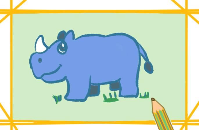 犀牛简笔画 犀牛简笔画儿童画