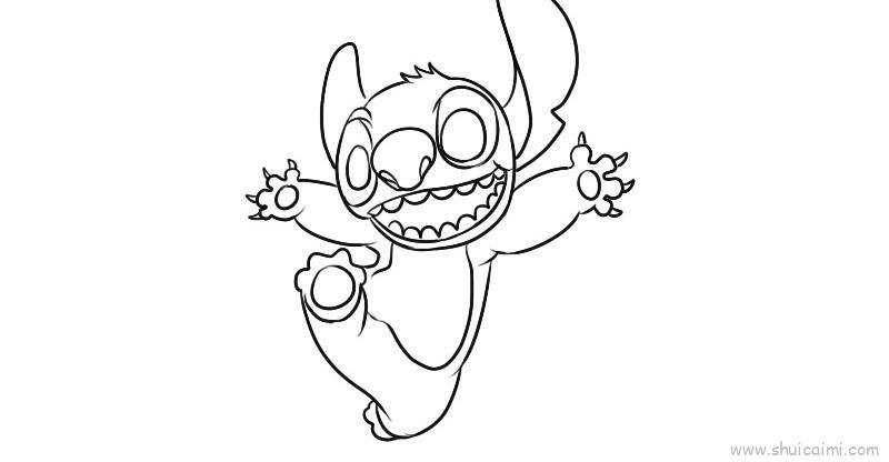 史迪仔儿童画怎么画 史迪仔简笔画步骤