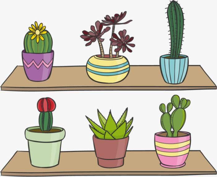 盆栽简笔画 盆栽简笔画图片带颜色