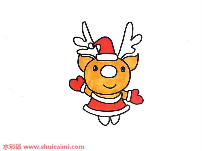 圣诞驯鹿怎么画 圣诞驯鹿简笔画简单又漂亮彩色