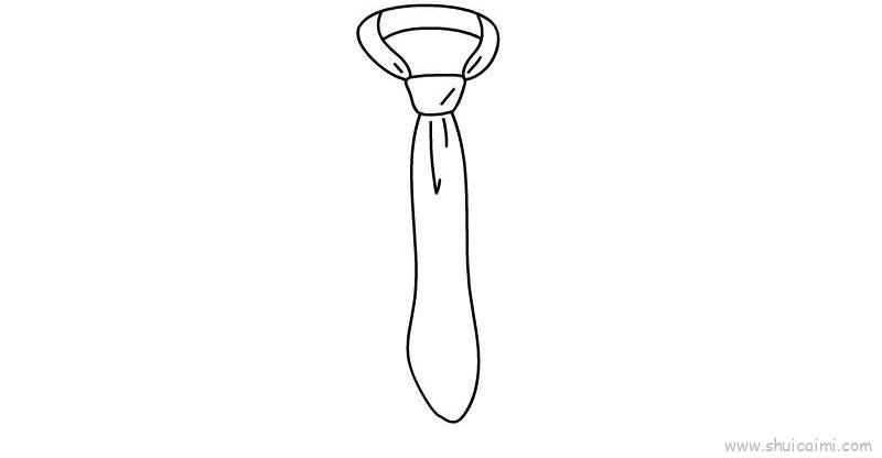 领带儿童画怎么画 领带简笔画图片