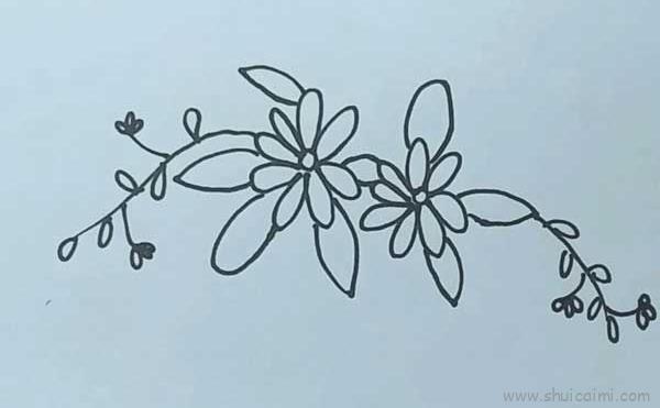 小黄花儿童画怎么画 小黄花简笔画步骤