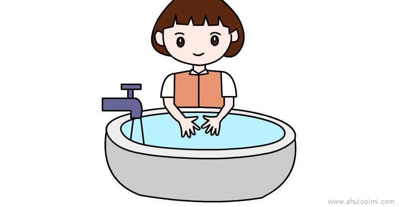 勤洗手儿童画怎么画 勤洗手简笔画简单
