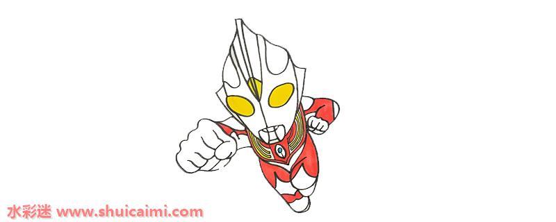 经典卡通动漫的迪迦奥特曼简笔画