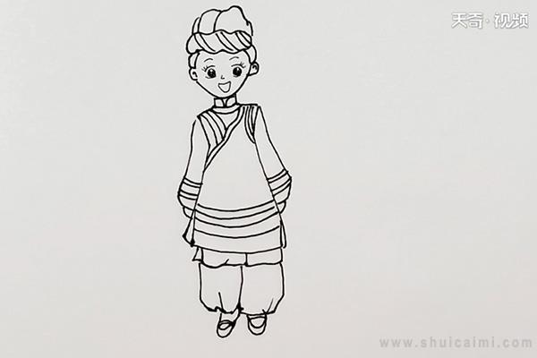 少数民族简笔画怎么画 少数民族简笔画图片大全