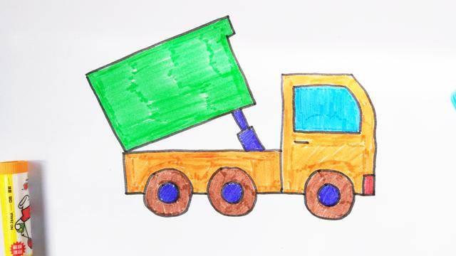 翻斗车简笔画 翻斗车简笔画儿童简笔画