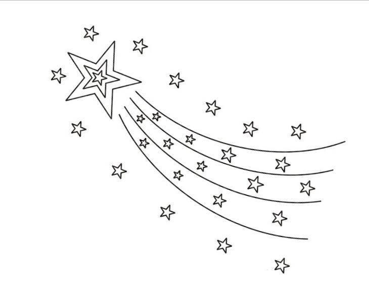 流星简笔画图片 流星简笔画彩色