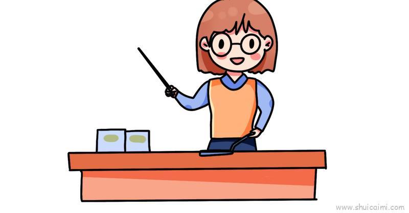 老师给学生讲课儿童画怎么画 老师给学生讲课简笔画步骤