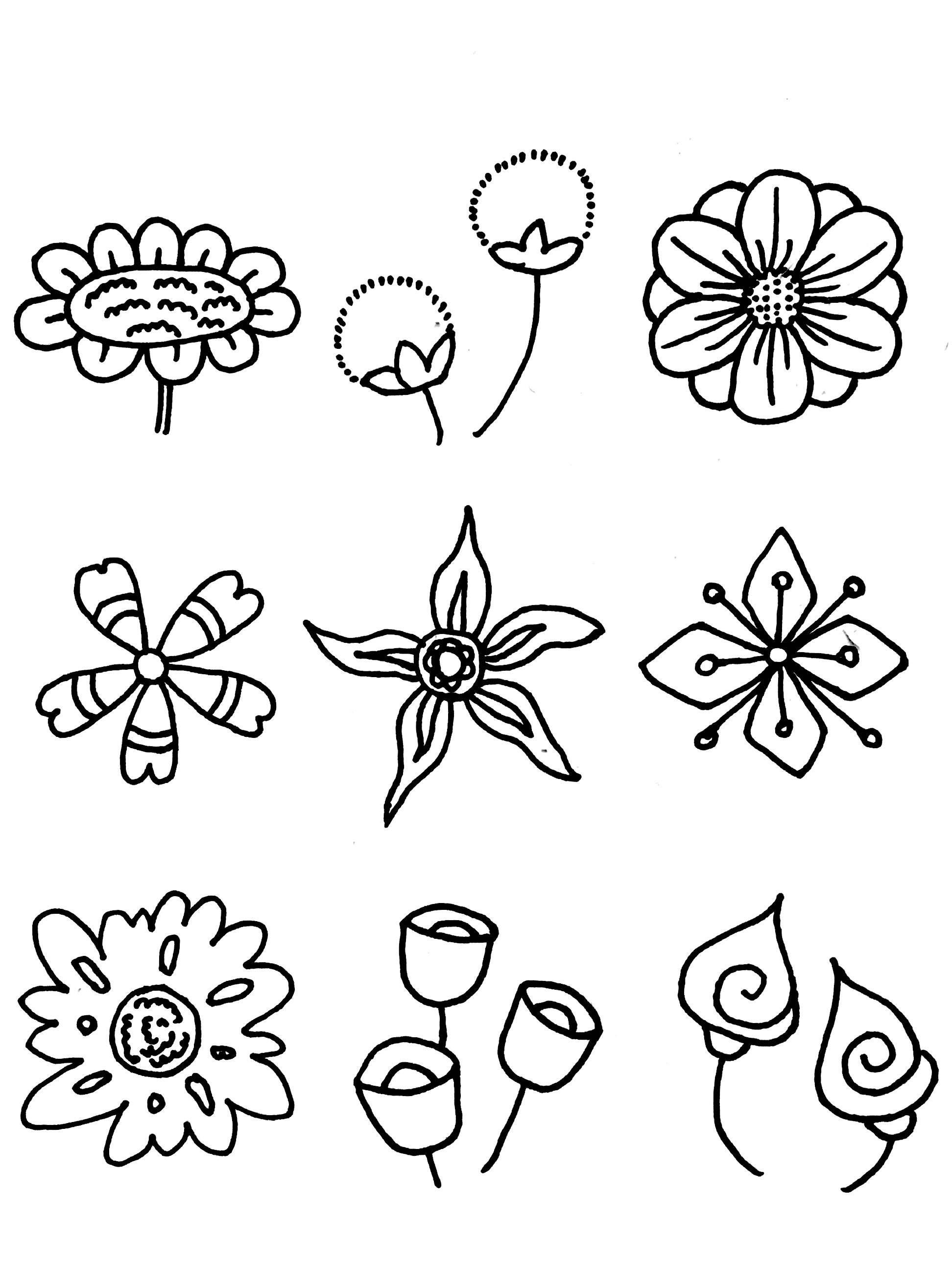 简笔画花 简笔画花草类