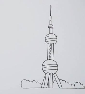 东方明珠简笔画 东方明珠简笔画手绘