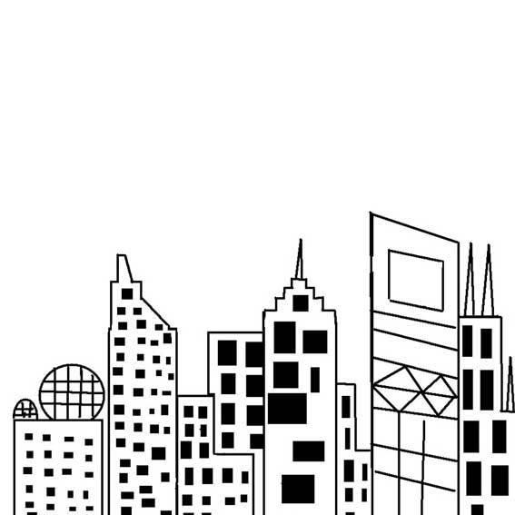 高楼大厦简笔画 高楼大厦简笔画彩色