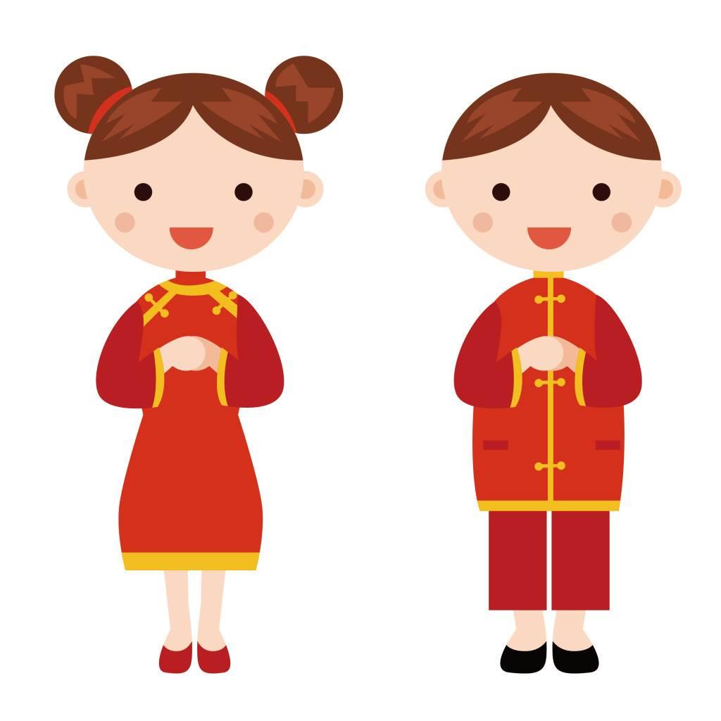 拜年姿势简笔画图片可爱 拜年姿势简笔画图片可爱女孩