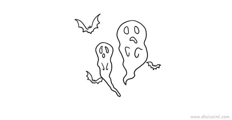 鬼怪幽灵儿童画怎么画 鬼怪幽灵简笔画步骤