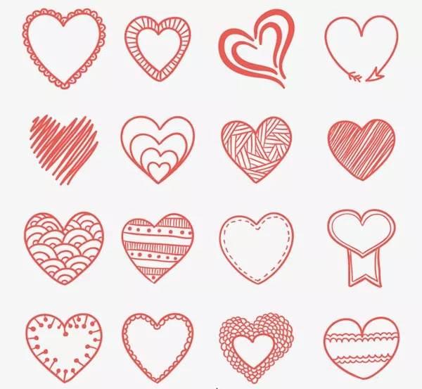 爱心简笔画 爱心简笔画图片