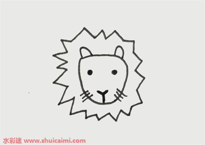 狮子头怎么画 狮子头简笔画简单易画彩色