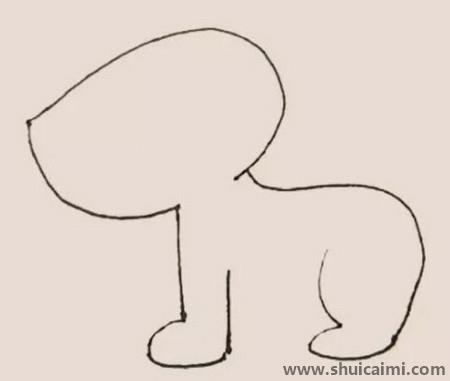 小黄狗儿童简笔画