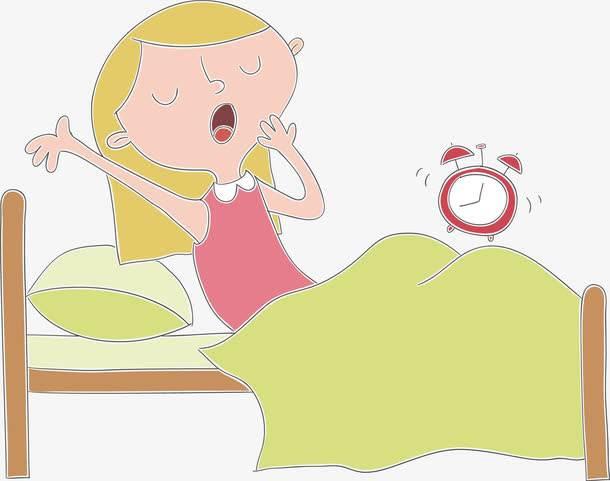 起床简笔画 起床简笔画图片女孩
