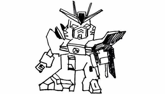 机甲简笔画 机甲简笔画机甲战士