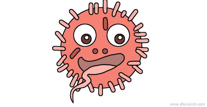 冠状病毒儿童画怎么画 冠状病毒简笔画图片大全