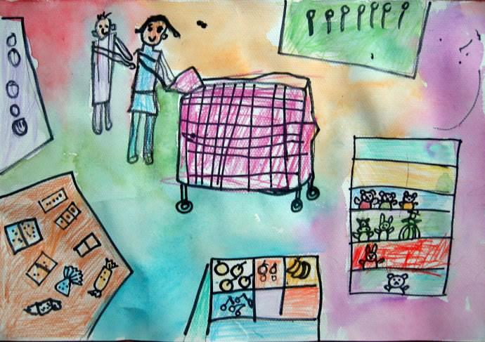 超市的简笔画图片大全 超市的简笔画图片大全彩色