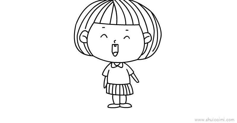 漫画人物女生儿童画怎么画 漫画人物女生简笔画好看