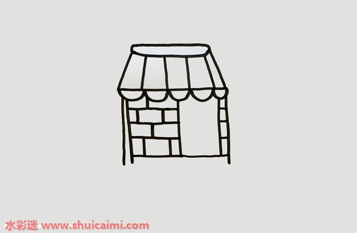 商店怎么画 商店简笔画简单彩色