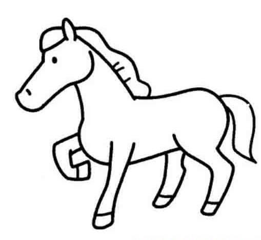 马的简笔画 马的简笔画儿童
