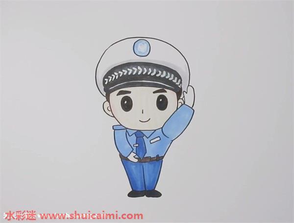 交警怎么画 交警简笔画步骤图