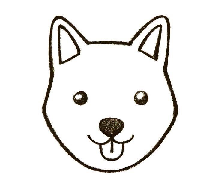狗头简笔画 狗头简笔画可爱图片