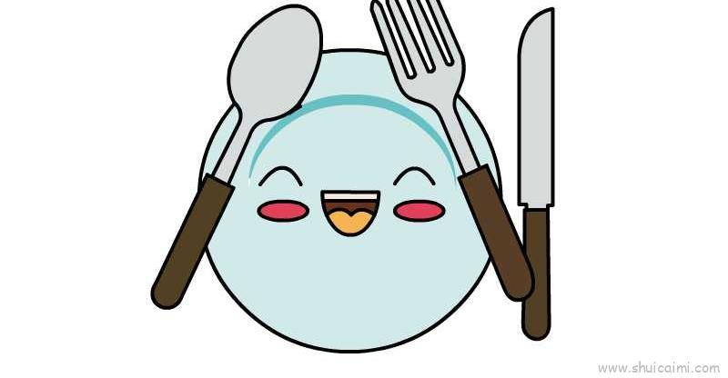 盘子儿童画怎么画 盘子简笔画顺序