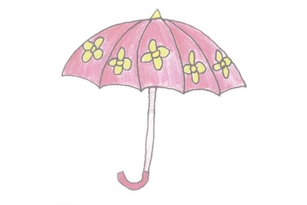 伞简笔画 伞简笔画彩色