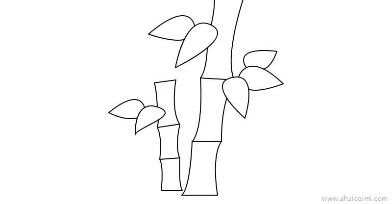 竹子儿童画怎么画 竹子简笔画简单
