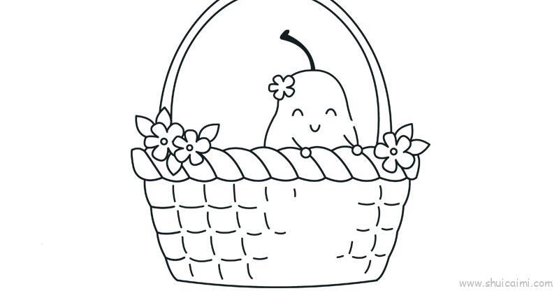 花篮儿童画怎么画 花篮简笔画步骤