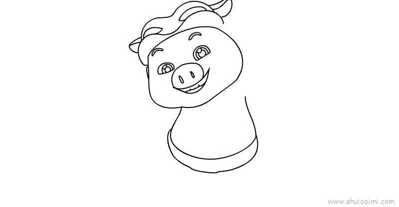 猪猪侠儿童画怎么画 猪猪侠简笔画步骤