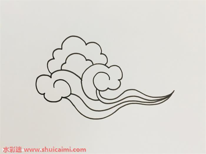 祥云怎么画 祥云简笔画图片大全带颜色