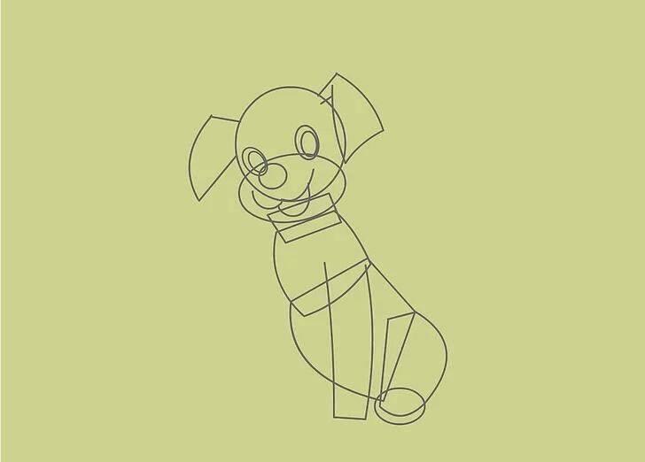 中国什么狗简笔画 中国画狗怎么画