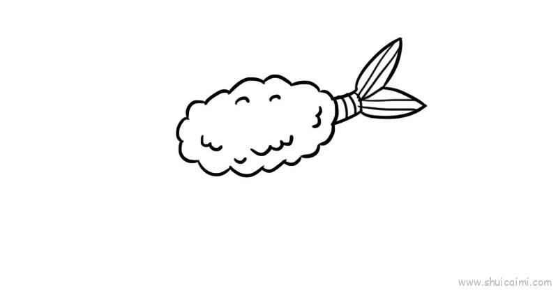 炸虾儿童画怎么画 炸虾简笔画顺序