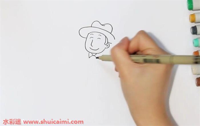 渔夫怎么画 渔夫简笔画画法